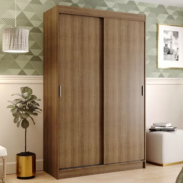 Ropero Madesa Tokio 2 Puertas Corredizas 2 Cajones - Marrón