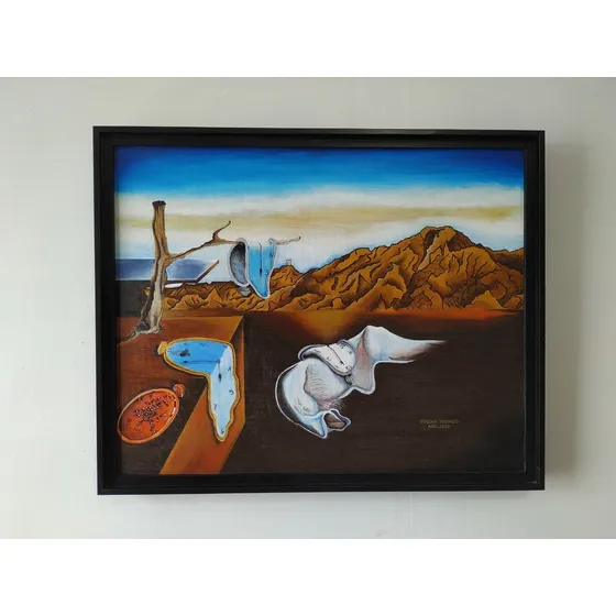 Dalí En Caracas. Acrílico Obra De Arte Cuadro Pintura Adorno