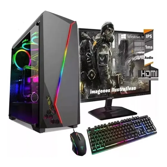 Pc Ar Completa  Core I7 16gb Ssd480 Led 24 Wi F Kit W11