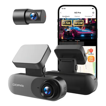Ddpai N3 Pro Gps Câmera Veicular Dual 1600p+1080p App Wifi