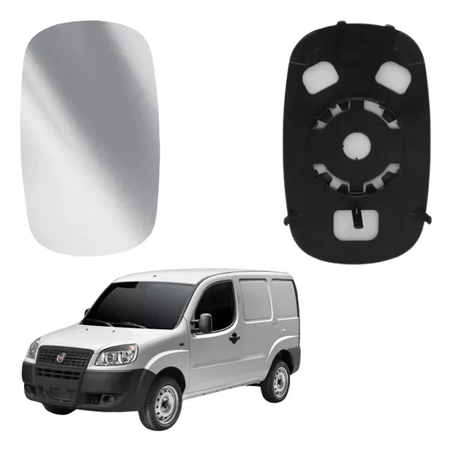 Lente Espelho Retrovisor Doblo 01/21 C/ Base / Lado Direito