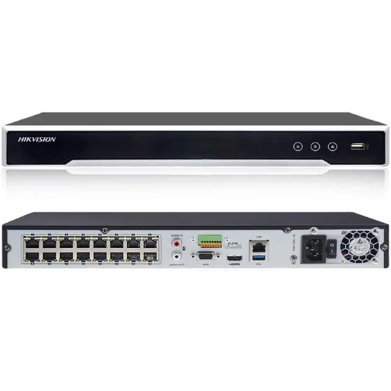 Nvr 16 Canales Ip 50mpbs Full Hd Hikvision Ds-7616ni-e2/8p