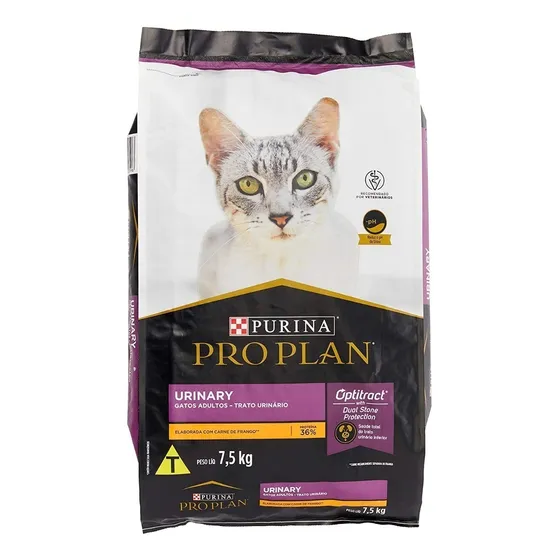 Alimento Pro Plan OptiTract Urinary para gato adulto de raza todas las razas sabor pollo y arroz de 7.5 kg