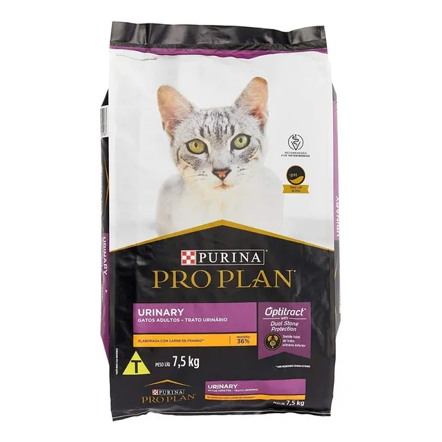 Alimento Pro Plan OptiTract Urinary para gato adulto de raza todas las razas sabor pollo y arroz de 7.5 kg