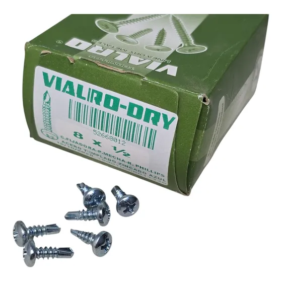 200 Tornillos Cab Fijadora Punta Mecha Autoperf 8x1/2 - 13mm