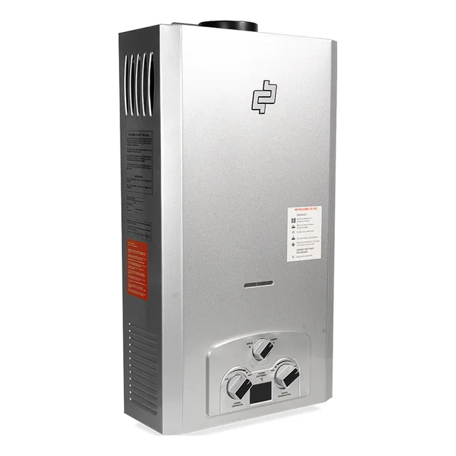 Calefón De Gas De 26 Lts Gris, Incluye Válvula