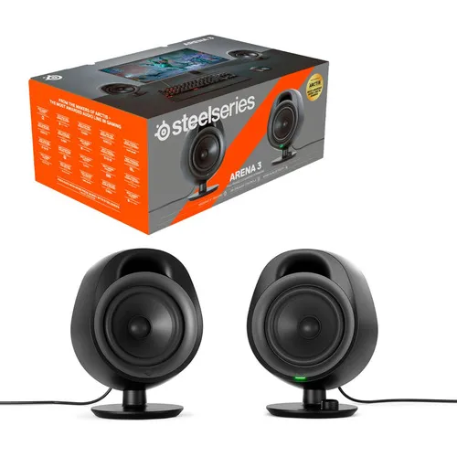 Parlantes Gamer Steelseries 2.0 Arena 3 Color Negro