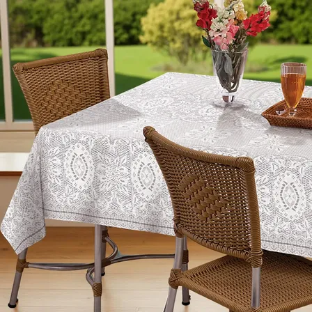 Toalha De Mesa 6 Lugares Plástico Térmica Impermeável Pvc