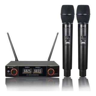 Microfone Sem Fio Profissional Duplo De MĂŁo Kadosh Uhf Wirel Microfone Sem Fio Profissional Duplo De MĂŁo Kadosh Uhf Wirel
