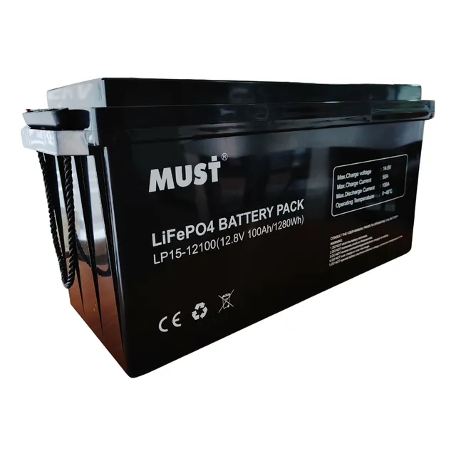 Bateria De Litio 12v 100ah Must Lp15-12100