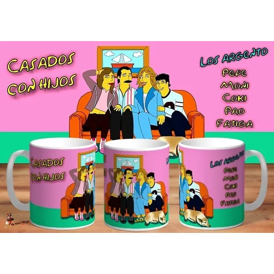 Taza Casados Con Hijos Los Argento Simpsons 4k