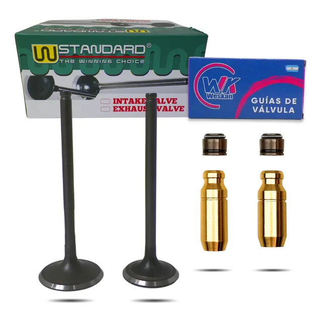 Kit Valvula + Guias Bronce Yamaha Ybr / Xtz 125 Xjuego