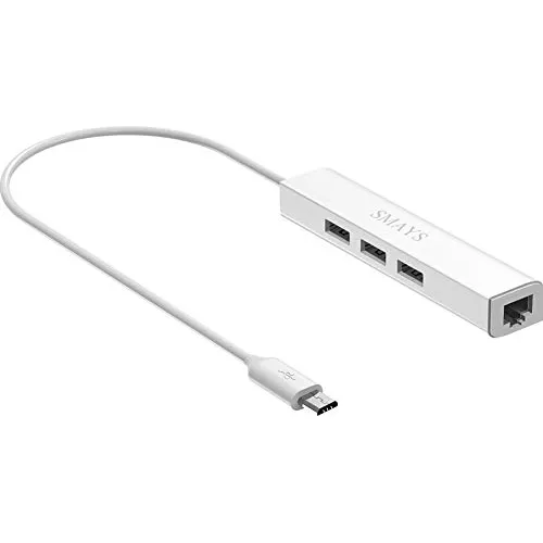 Powered Hub, Adaptador De Red Ethernet Otg Micro Usb Para Ra