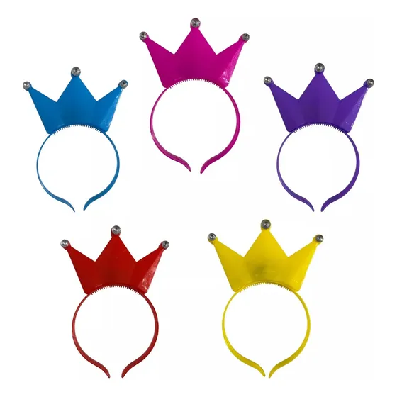 10 Corona Luz Led Diadema Sa Luminosa Tiara Baada Color