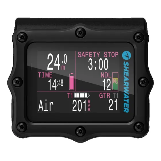 Computador De Mergulho Perdix 2 Ti Black Shearwater