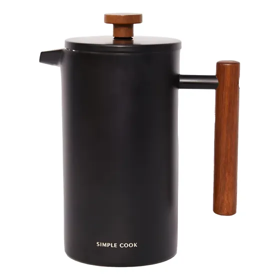 Cafetera Prensa Francesa Simple Cook Verona Color Negro