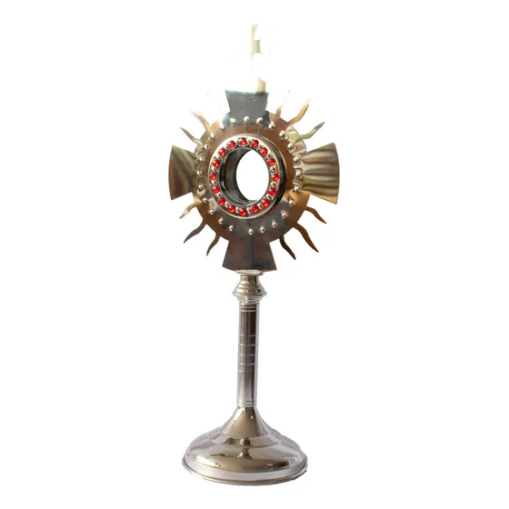Custodia En Forma De Cruz Elaborada En Acero Quirúrgico 54cm