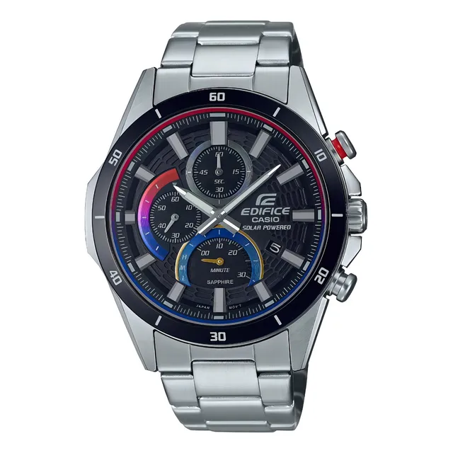 Reloj Casio Edifice Efs-s610hg-1avudf Color de la correa Plateado Color del bisel Negro Color del fondo Negro