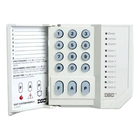 Teclado Led Dsc Pc1555 8 Zonas Central Alarma Pc585 Pc1832 Blanco