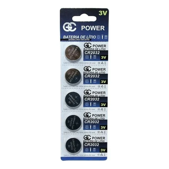 Batería Cartela Cr2032 de 3 V con batería de moneda de litio de 5 A - Gc