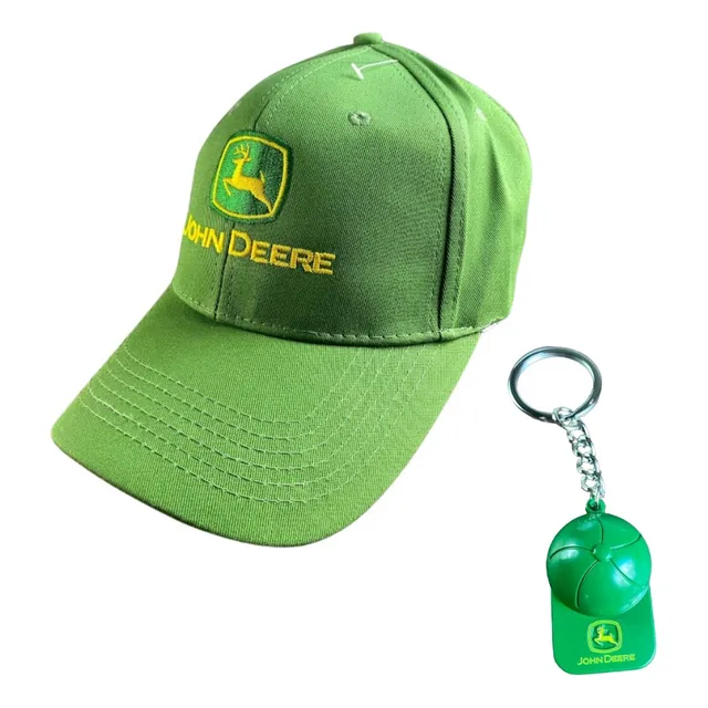 Gorra Estilo John Deere Verde Lisa Ajustable Jd035 Verde Único