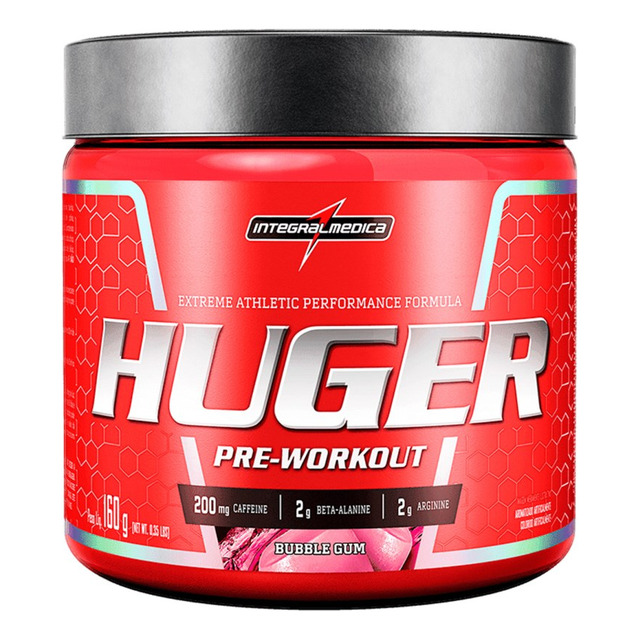 Pré-treino Huger 160g - Força, Foco E Energia - Bubble Gum - Integralmedica Pré-treino Huger 160g - Força, Foco E Energia - Bubble Gum - Integralmedica