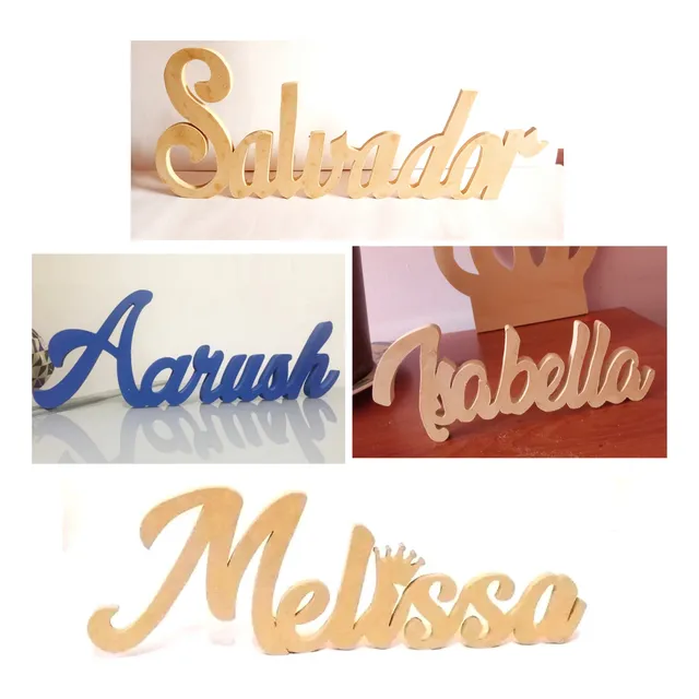 Nombres Letras Iniciales De 10 Cm Mdf Crudo  