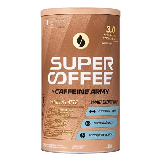 Supercoffee 3.0 380g Super Coffee Caffeine Army Sabor Baunilha