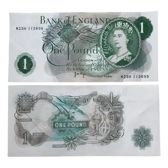 Billetes Mundiales : Gran Bretaña 1 Libra 1970-78