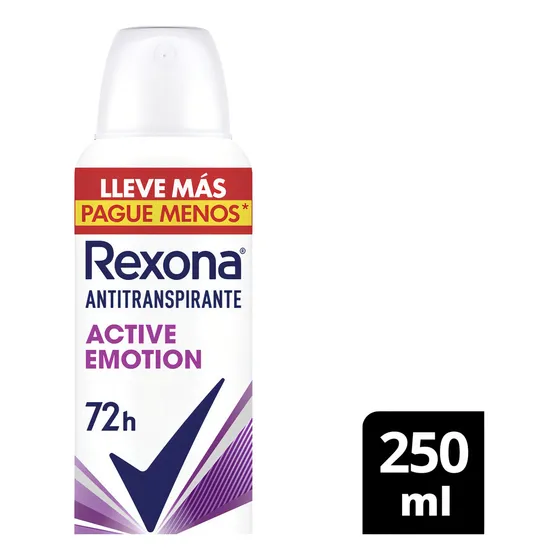 Antitranspirante Rexona en aerosol Active Emotion 250 ml