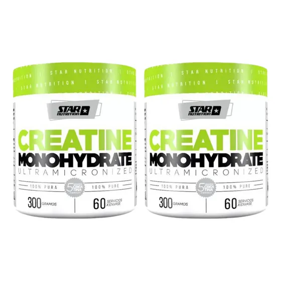 Pack X2 unidades Suplemento En Polvo Star Nutrition Creatina 100% Pura 300g