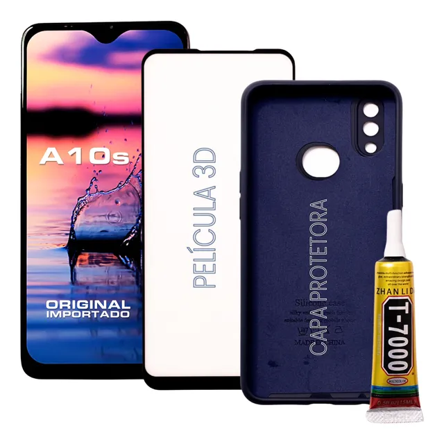 Display Frontal A10s + Capinha + Película + Cola