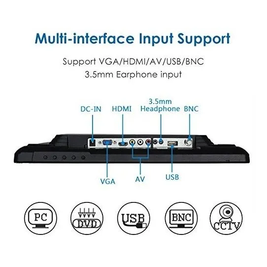 Hd Cuadrado Monitor Lcd Tft Retroiluminacion Led Para Pc