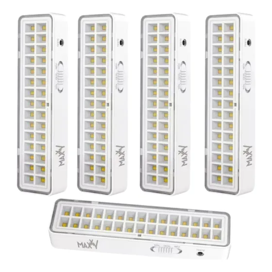Kit 5 Luminária De Emergência De 30 Leds Lea 150 2w