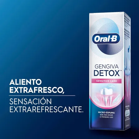 Pasta Dental Detox Sensitive Care Con Flúor 75 Ml Oral-b