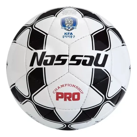 Pelota Futbol Nassau Pro Championship Profesional Cosida N°5 Campo Color Blanco/negro
