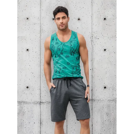 Bermuda Para Hombre Negro Cross Mp
