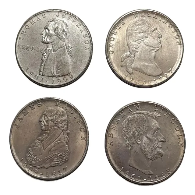 12 Monedas Presidentes Estados Unidos (grw)