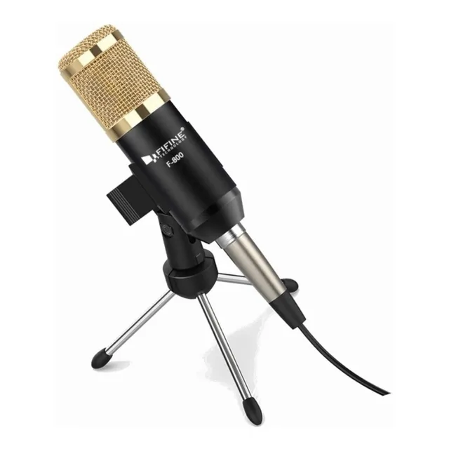 Microfono Condenser Fifine F-800 Estudio Con Pie De Mesa