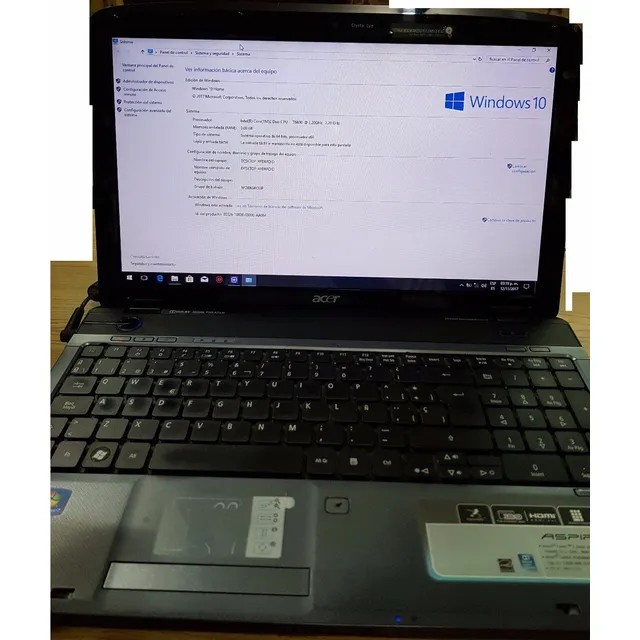 Acer 15.6  Win 10 Core 2 Duo 2.2ghz 3gb Ram Dd120gb Quemador
