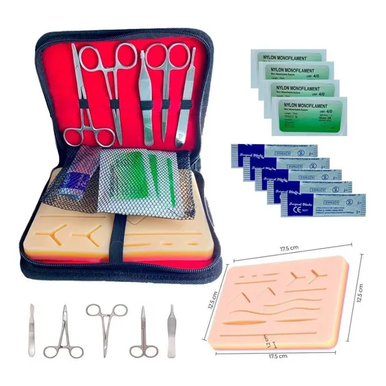Kit De Sutura Completo Para Entrenamiento Con Almohadilla