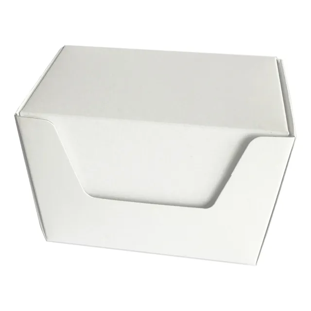 Cajas De Cartulina Para Guardar Tarjetas Personales X 5 Un. Blanco