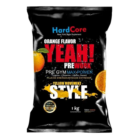 Pre Entreno 1 Kg Sabor Naranja Energia Y Fuerza