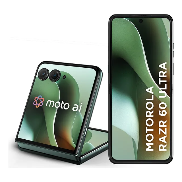 Smartphone Motorola Razr 60 Ultra - 1tb 32gb (16gb Ram+16gb Ram Boost) Snapdragon 8 Elite Tela Dobrável 7 E Externa 4 Moto Ai 50mp Camera - Verde