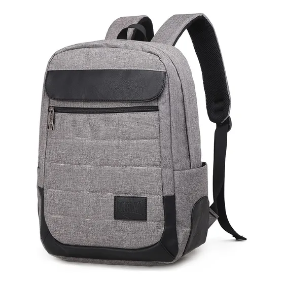 Mochilas Mujer Hombre Porta Notebook Everlast Reforzada Color Gris 22174 Diseño de la tela Lisa