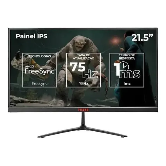 Monitor Gamer Pichau Athen V2l 21.5 Pol, Ips Fhd 1ms 75hz