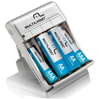 Carregador Pilhas 4x Aa+ 4x Aaa 12horas Multilaser Carregador Pilhas 4x Aa+ 4x Aaa 12horas Multilaser