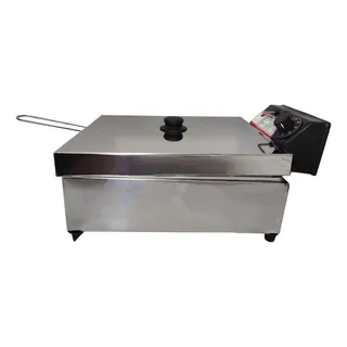 Fritadeira Elétrica Inox Profissional 1 Cuba 3 Litros Tampa Fritadeira Elétrica Inox Profissional 1 Cuba 3 Litros Tampa