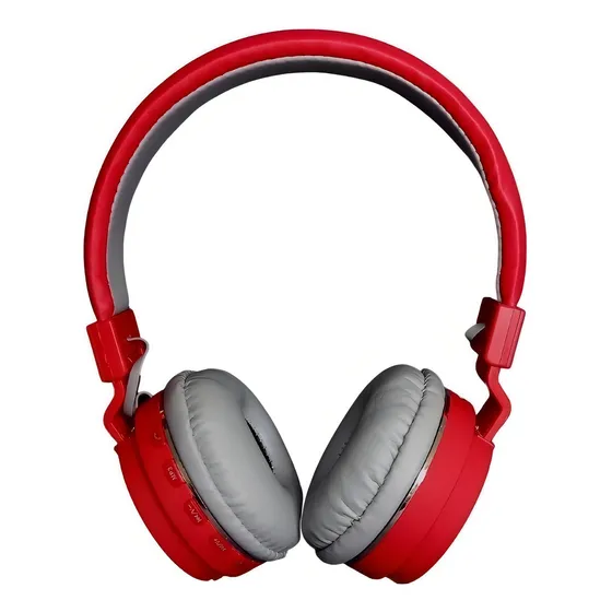 Fone de ouvido on-ear gamer sem fio Kapbom KA-933 vermelho