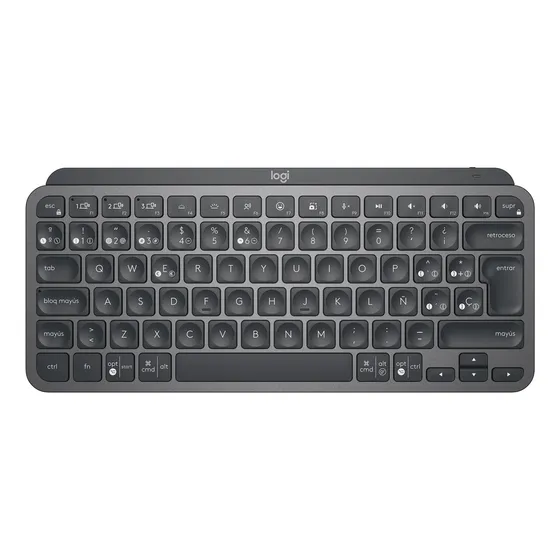 Teclado bluetooth Logitech Master Series QWERTY español color grafito con luz blanca
